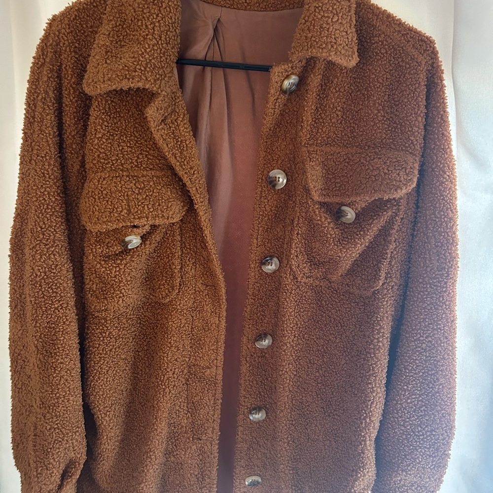 12th Tribe Brown Teddy Jacket